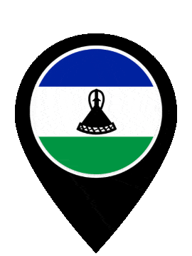 Lesotho Pin Bounce animated flag GIF