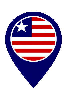 Liberia Pin Bounce animated flag GIF