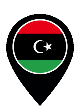 Libya Pin Bounce animated flag GIF
