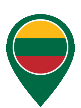 Lithuania Pin Bounce animated flag GIF