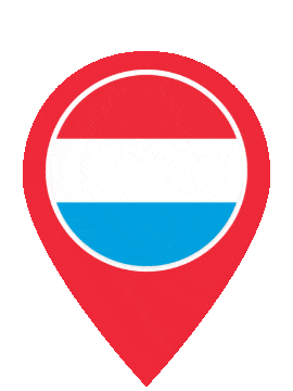 Luxembourg Pin Bounce animated flag GIF