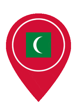 Maldives Pin Bounce animated flag GIF