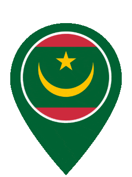Mauritania Pin Bounce animated flag GIF