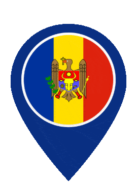 Moldova Pin Bounce animated flag GIF