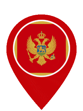 Montenegro Pin Bounce animated flag GIF
