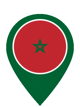 Morocco Pin Bounce animated flag GIF