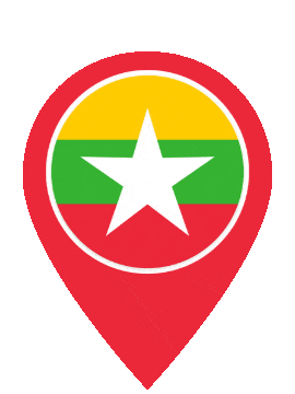 Myanmar Pin Bounce animated flag GIF