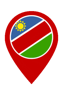 Namibia Pin Bounce animated flag GIF