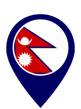 Nepal Pin Bounce animated flag GIF