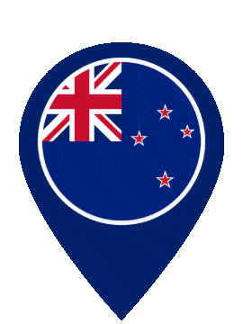 New Zealand Pin Bounce animated flag GIF