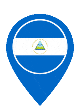 Nicaragua Pin Bounce animated flag GIF