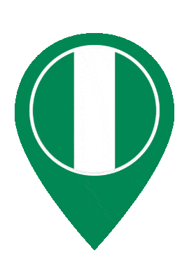 Nigeria Pin Bounce animated flag GIF