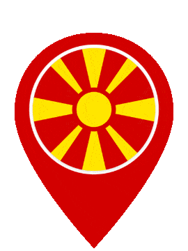 North Macedonia Pin Bounce animated flag GIF