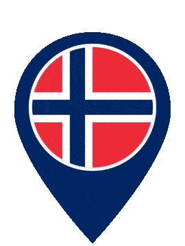 Norway Pin Bounce animated flag GIF