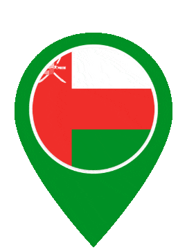 Oman Pin Bounce animated flag GIF
