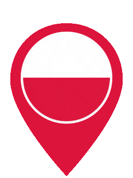Poland Pin Bounce animated flag GIF