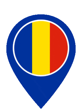 Romania Pin Bounce animated flag GIF