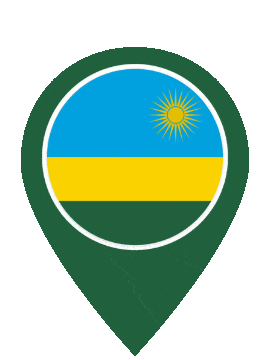 Rwanda Pin Bounce animated flag GIF