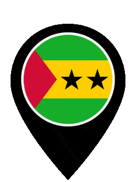 São Tomé and Príncipe Pin Bounce animated flag GIF