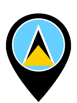 Saint Lucia Pin Bounce animated flag GIF