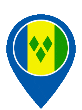 Saint Vincent And The Grenadines Pin Bounce animated flag GIF