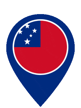 Samoa Pin Bounce animated flag GIF