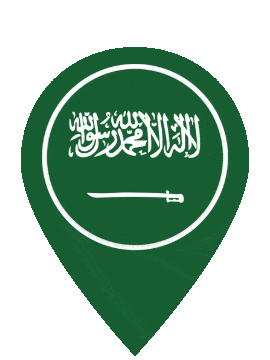 Saudi Arabia Pin Bounce animated flag GIF