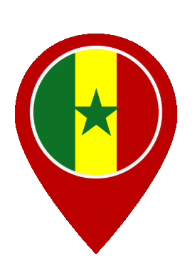 Senegal Pin Bounce animated flag GIF
