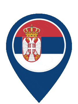 Serbia Pin Bounce animated flag GIF