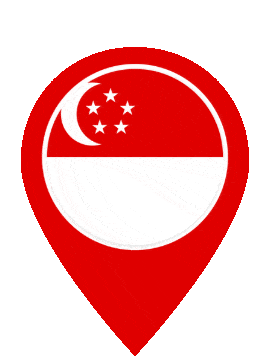 Singapore Pin Bounce animated flag GIF