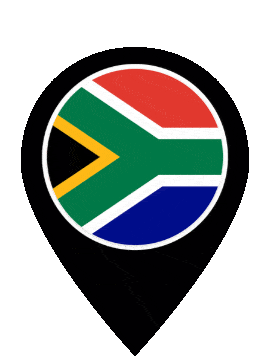 South Africa Pin Bounce animated flag GIF