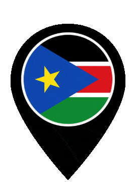 South Sudan Pin Bounce animated flag GIF