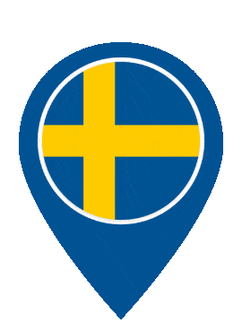 Sweden Pin Bounce animated flag GIF