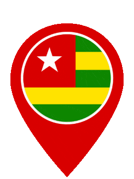Togo Pin Bounce animated flag GIF