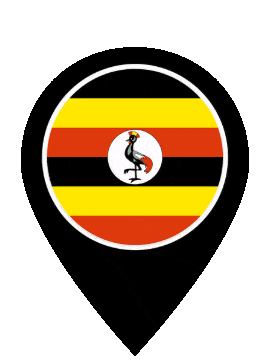 Uganda Pin Bounce animated flag GIF
