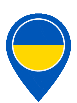 Ukraine Pin Bounce animated flag GIF