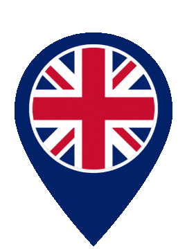 United Kingdom Pin Bounce animated flag GIF