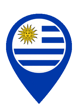 Uruguay Pin Bounce animated flag GIF