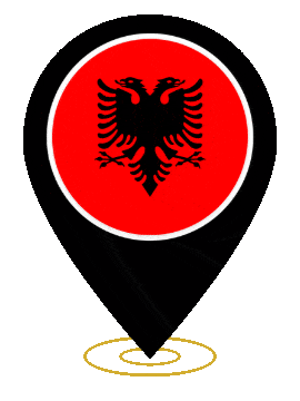 Albania Pin Heartbeat animated flag GIF