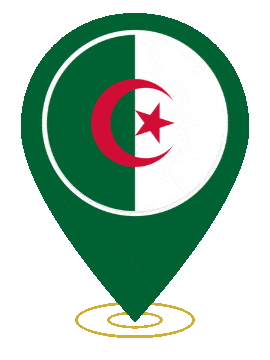 Algeria Pin Heartbeat animated flag GIF