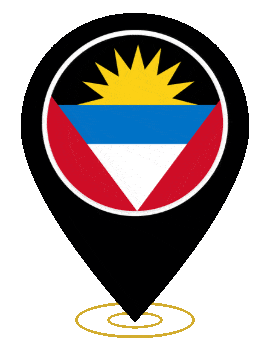 Antigua And Barbuda Pin Heartbeat animated flag GIF