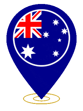 Australia Pin Heartbeat animated flag GIF