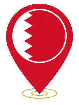 Bahrain Pin Heartbeat animated flag GIF