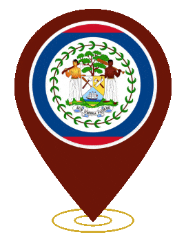 Belize Pin Heartbeat animated flag GIF