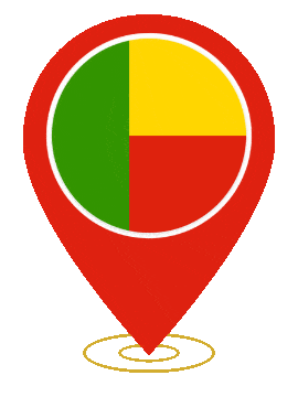 Benin Pin Heartbeat animated flag GIF