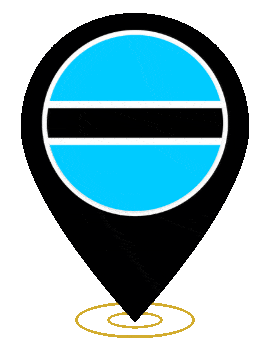 Botswana Pin Heartbeat animated flag GIF