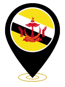 Brunei Pin Heartbeat animated flag GIF