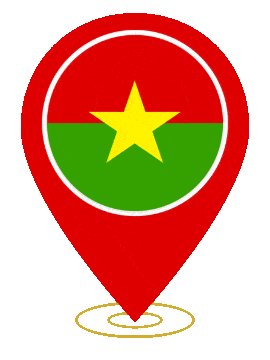 Burkina Faso Pin Heartbeat animated flag GIF