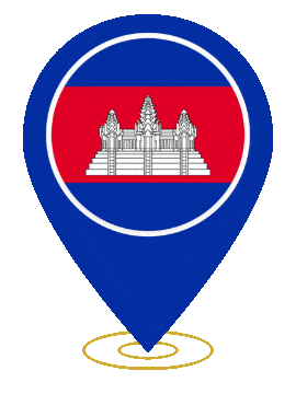 Cambodia Pin Heartbeat animated flag GIF