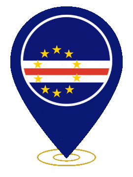 Cape Verde Pin Heartbeat animated flag GIF